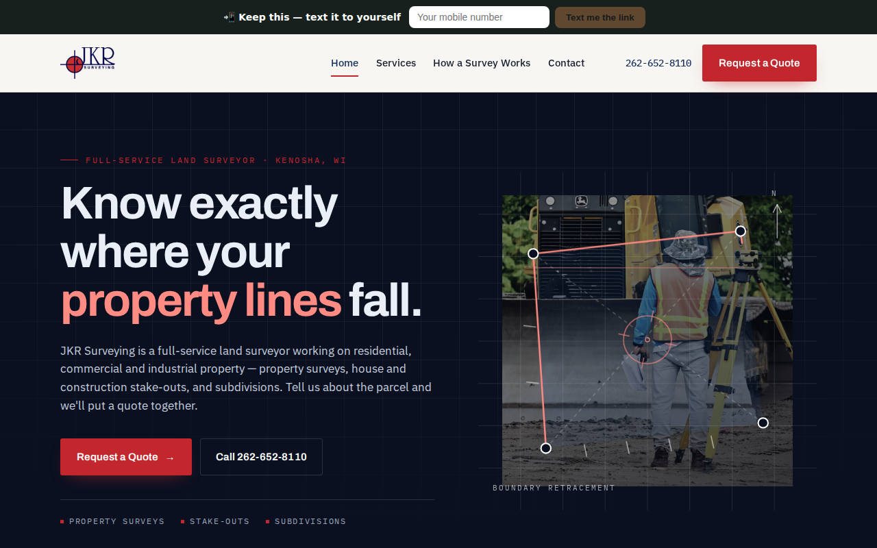JKR Surveying, Inc. — Ryzor rebuild