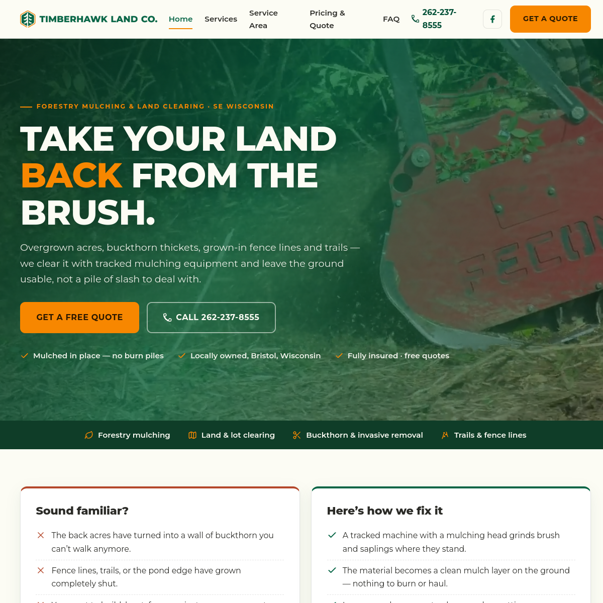 Timberhawk Land Co. — example site